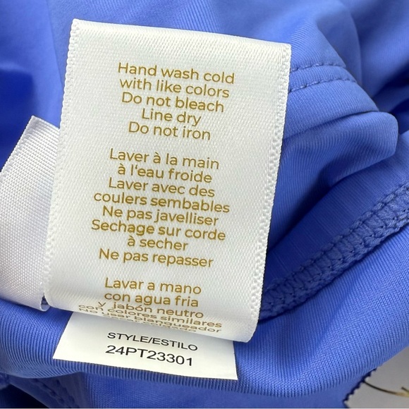 Anne Cole Tankini Swim Top Womens 22W Periwinkle Blue Ruched Underwire Plus Size - Picture 6 of 11